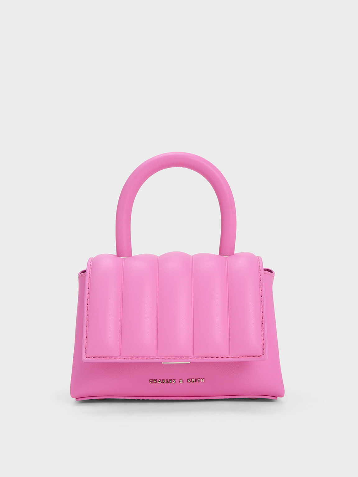 Padded Top Handle Bag, Pink, hi-res