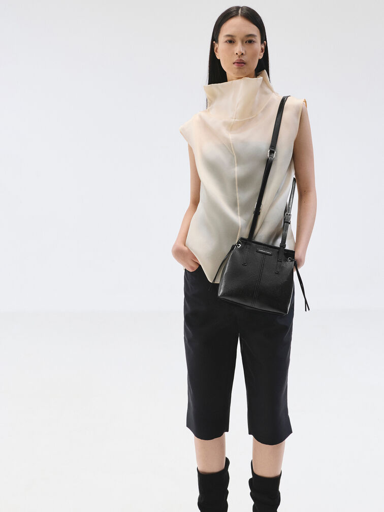 Noane Elongated-Handle Tote Bag, Noir, hi-res