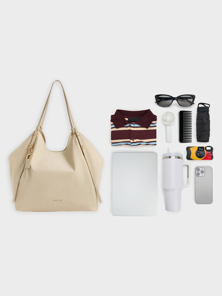 Levy Nylon Tote Bag, Dusted Oat, hi-res