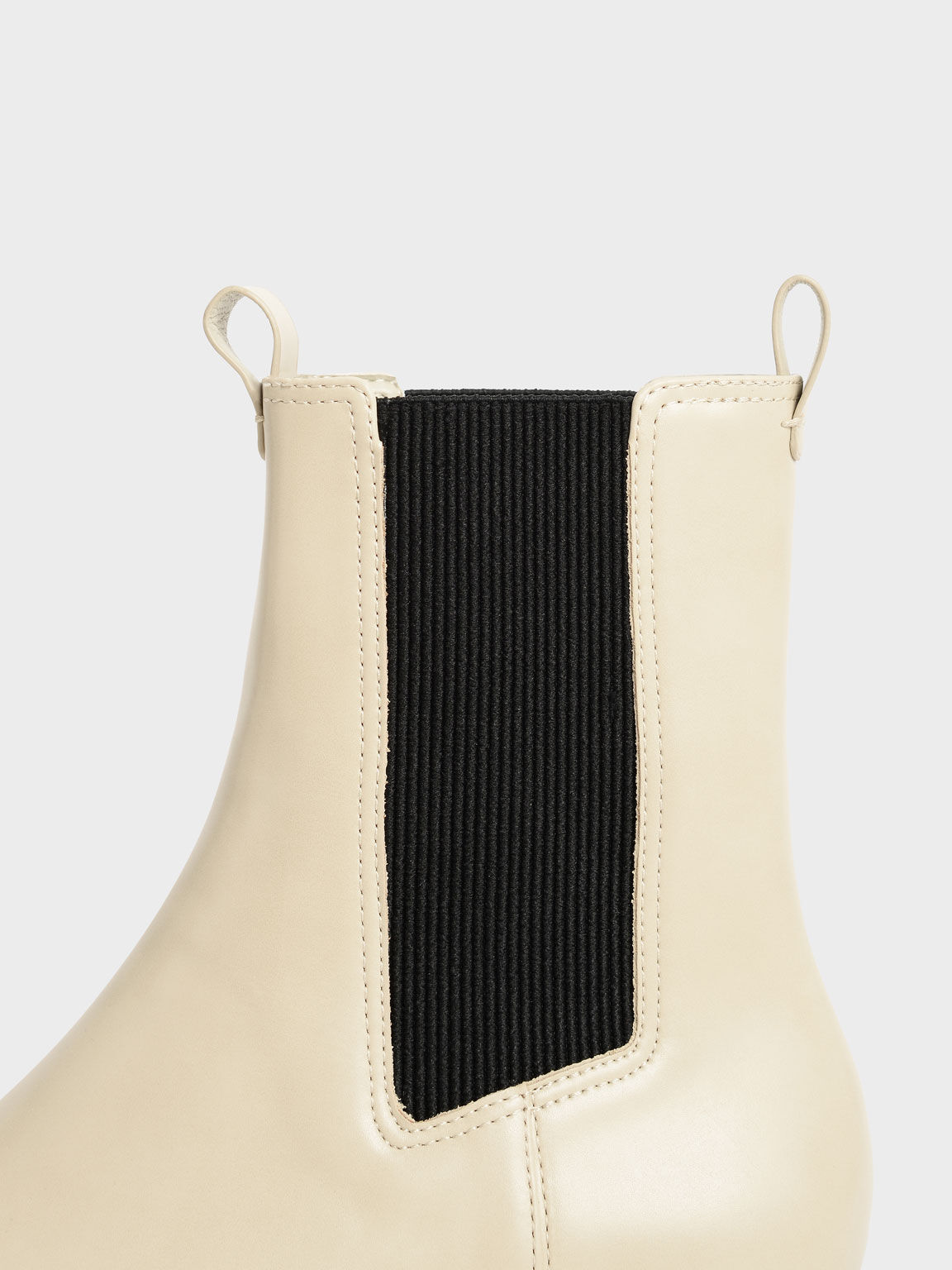Sand Double Tab Platform Chelsea Boots CHARLES KEITH International