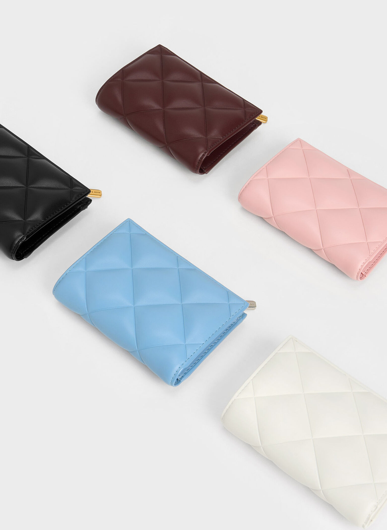 Gemma Quilted Card Holder, Light Pink, hi-res