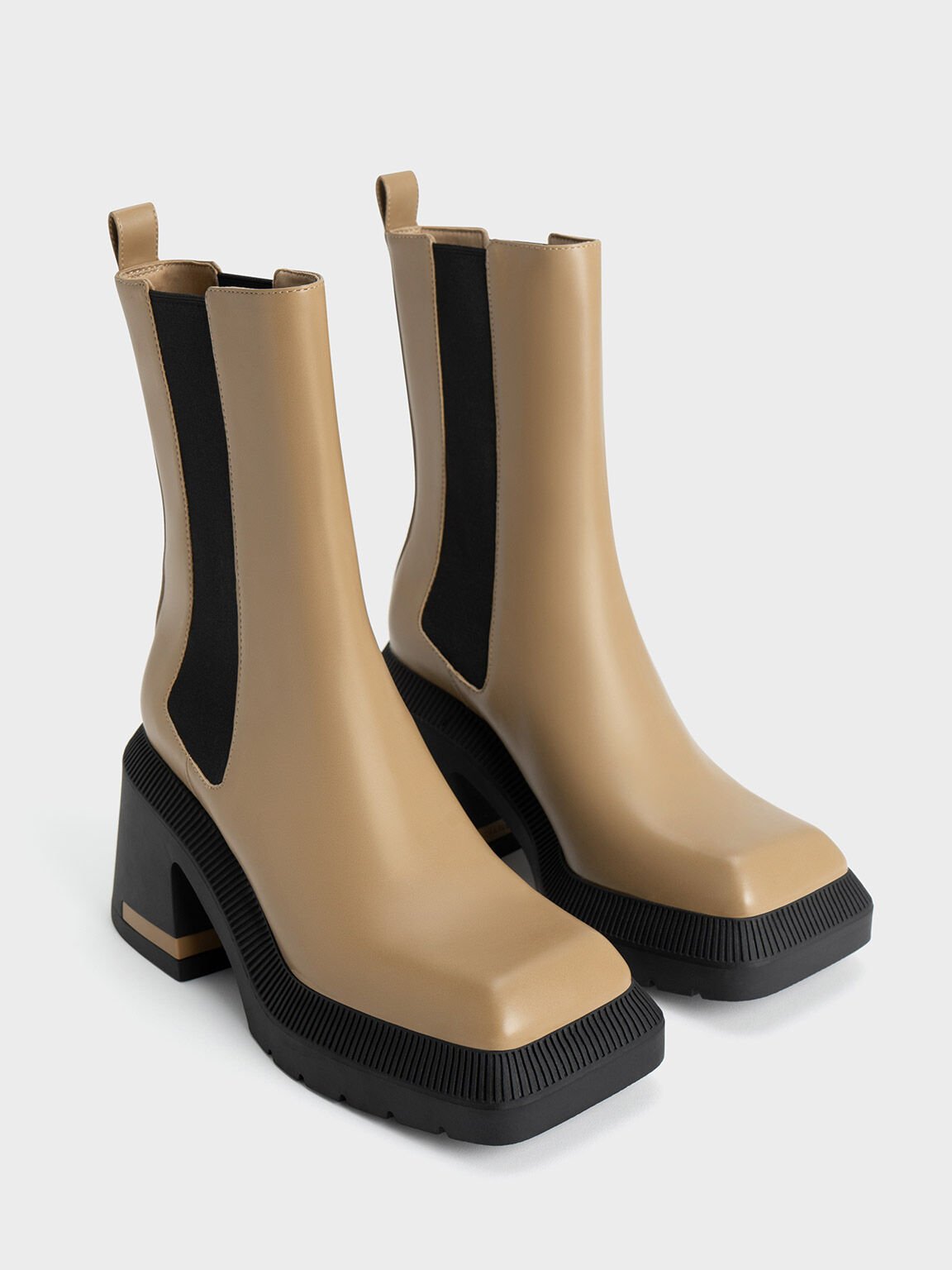 Emery Chelsea Calf Boots, Taupe, hi-res