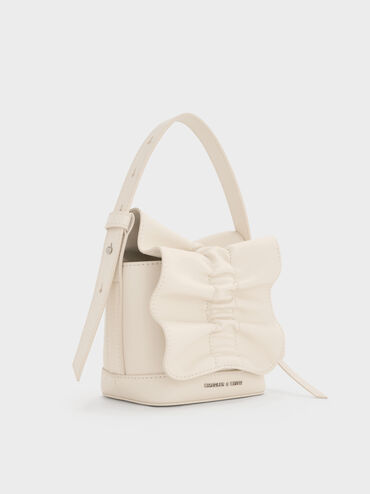 Kadee Ruched Mini Bag, Cream, hi-res