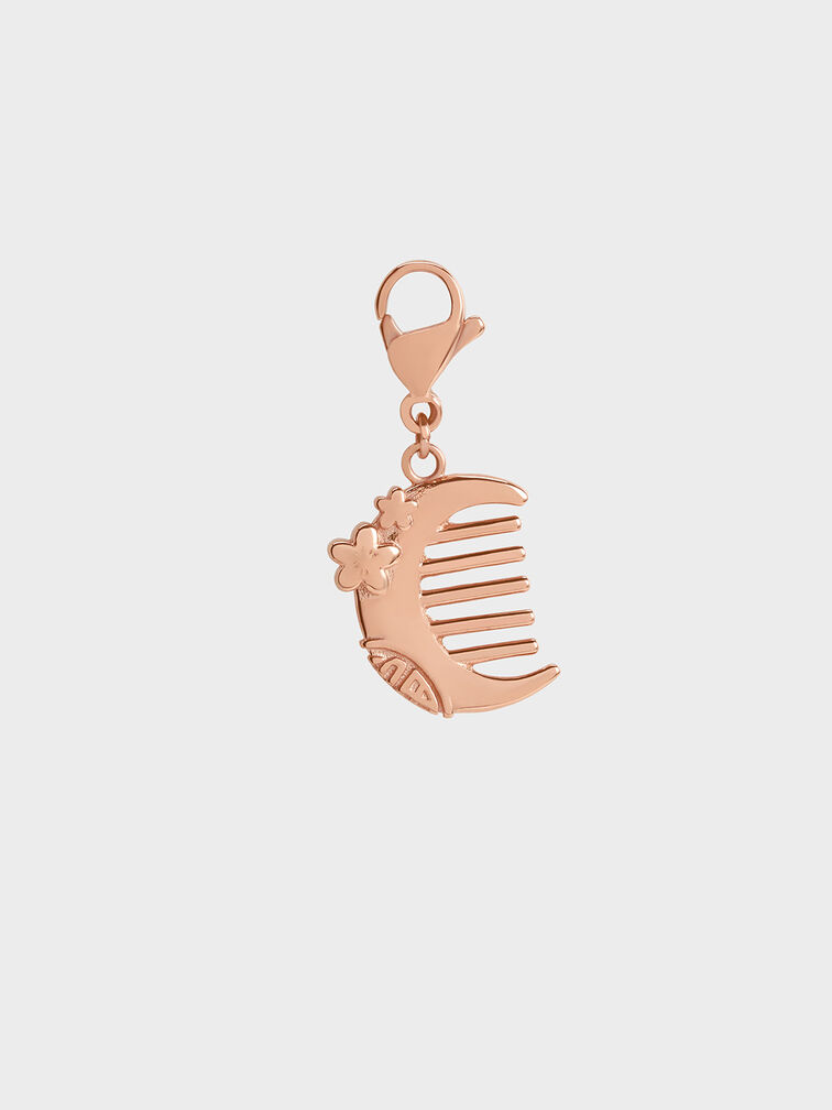 Traditional Comb Charm, Rose Gold, hi-res