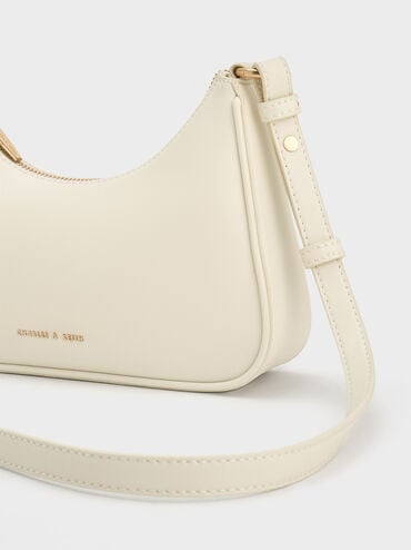 Lane Lock & Key Chain Handle Trapeze Bag, Cream, hi-res