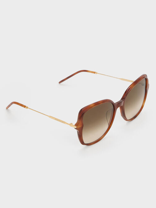 Oversized Tortoiseshell Recycled Acetate Butterfly Sunglasses, T. Shell, hi-res