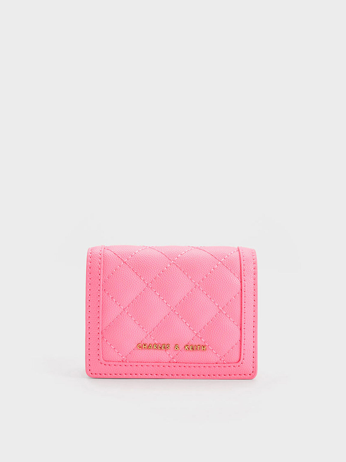 Micaela Quilted Cardholder, Pink, hi-res
