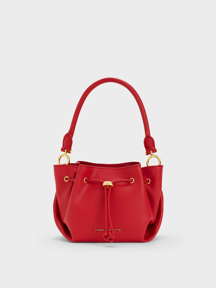 Bolso de Asa Superior Boaz con Cordón, Rojo, hi-res