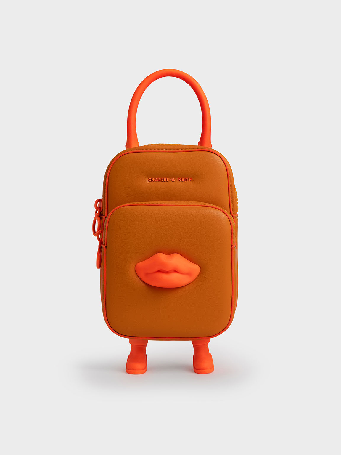 Calliope Double Pocket Crossbody Bag, Orange, hi-res