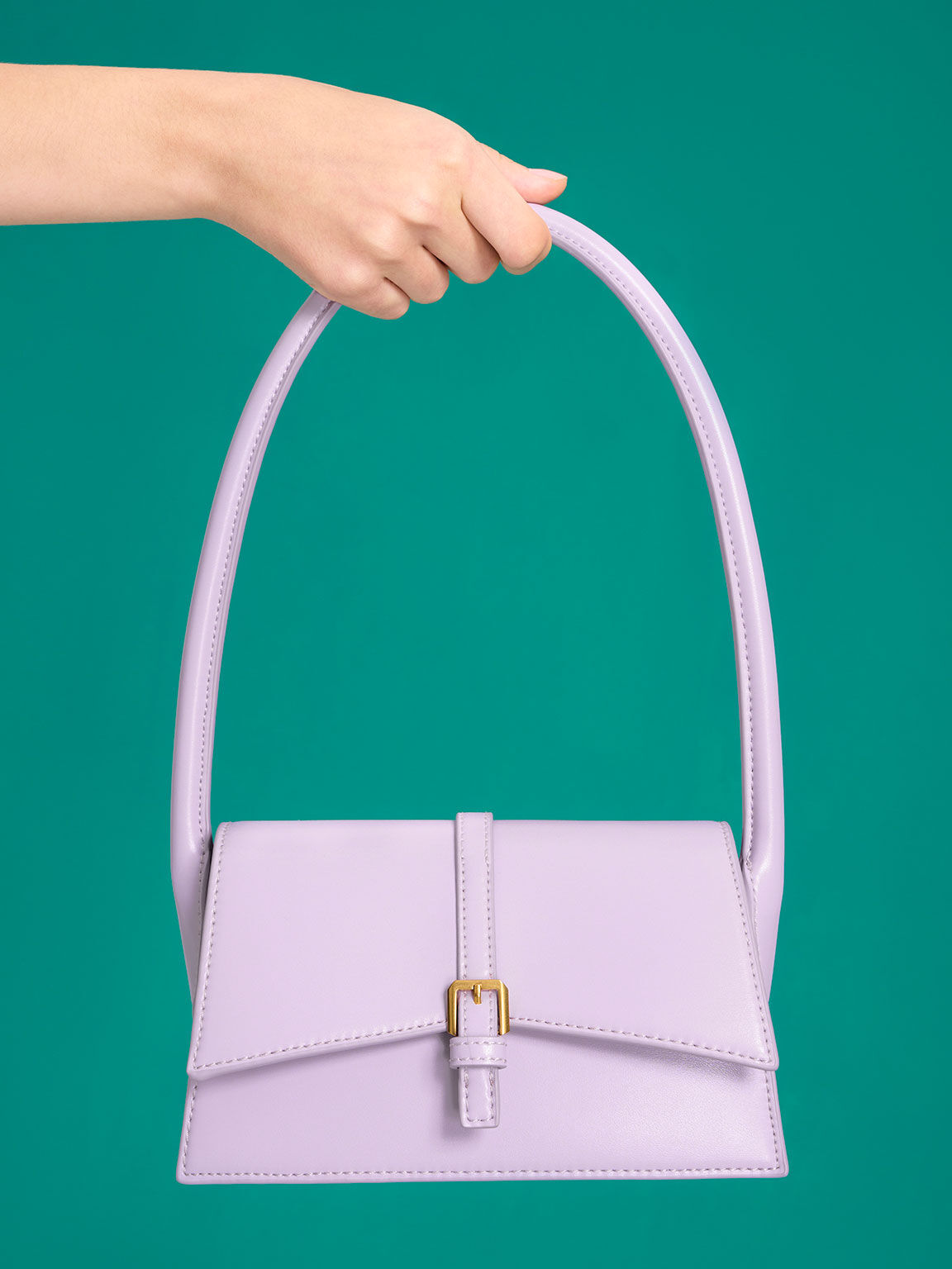 Annelise Belted Trapeze Bag, Lilac, hi-res