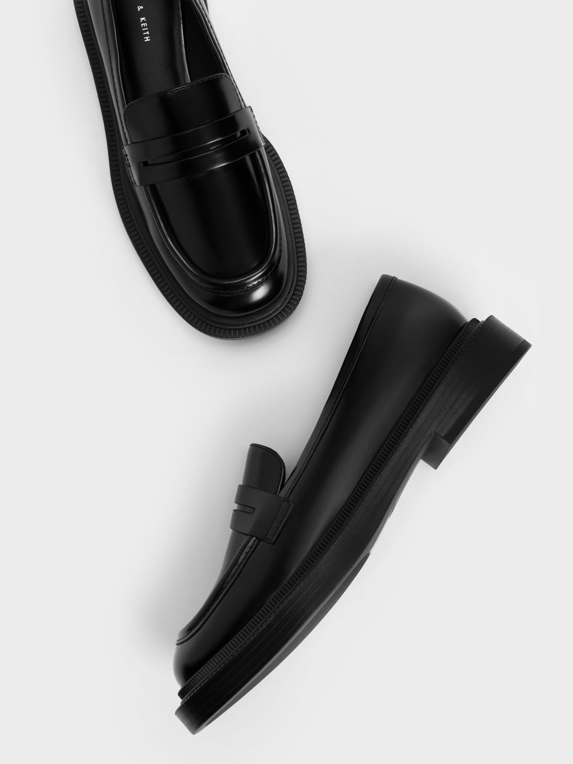 Classic Penny Loafers, Black, hi-res