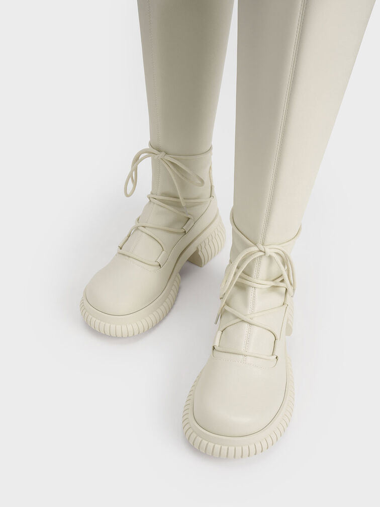 Tie-Around Knee-High Boots, Chalk, hi-res
