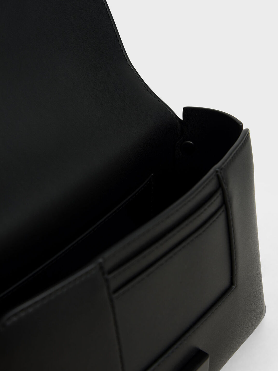 Chain Handle Shoulder Bag, Ultra-Matte Black, hi-res