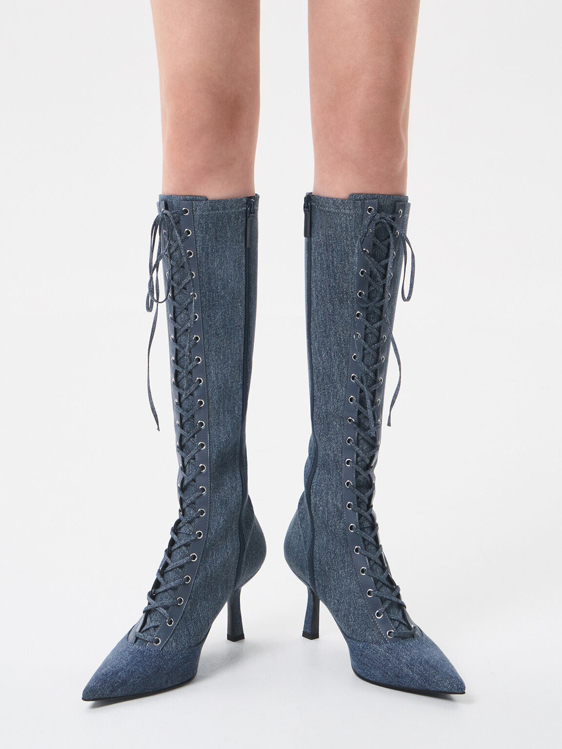 Denim lace up shoes discount