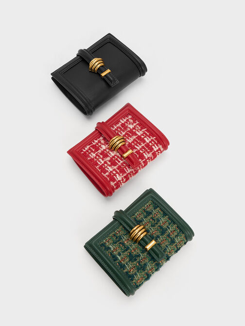 Trudy Metallic Accent Wallet, Black, hi-res