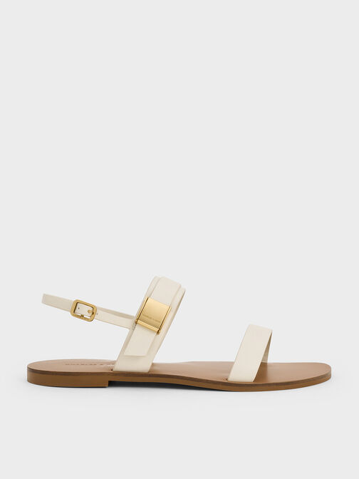 Sandalias Yvette de doble tira, Blanco tiza, hi-res
