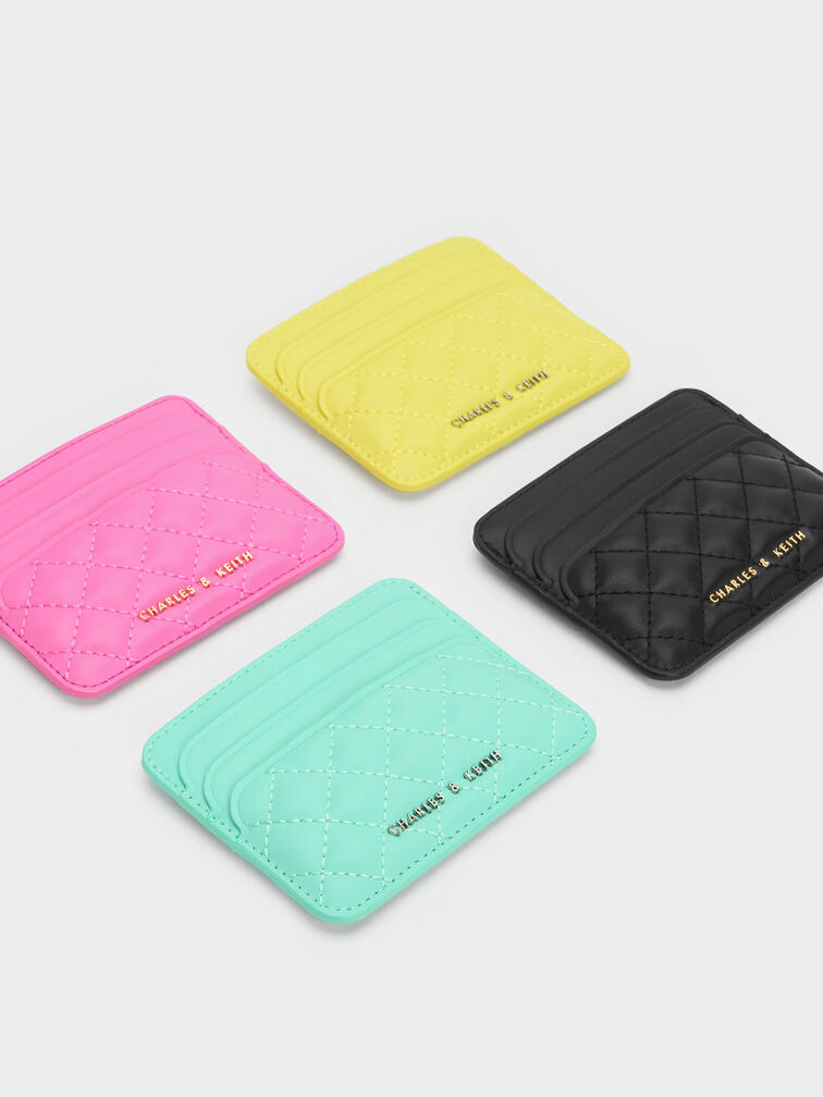 Cleo Quilted Card Holder, Mint Green, hi-res
