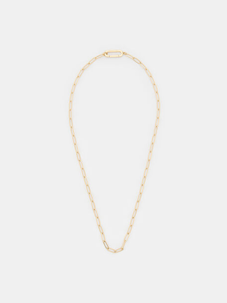 Arleth Pendant Chain Necklace, Gold, hi-res