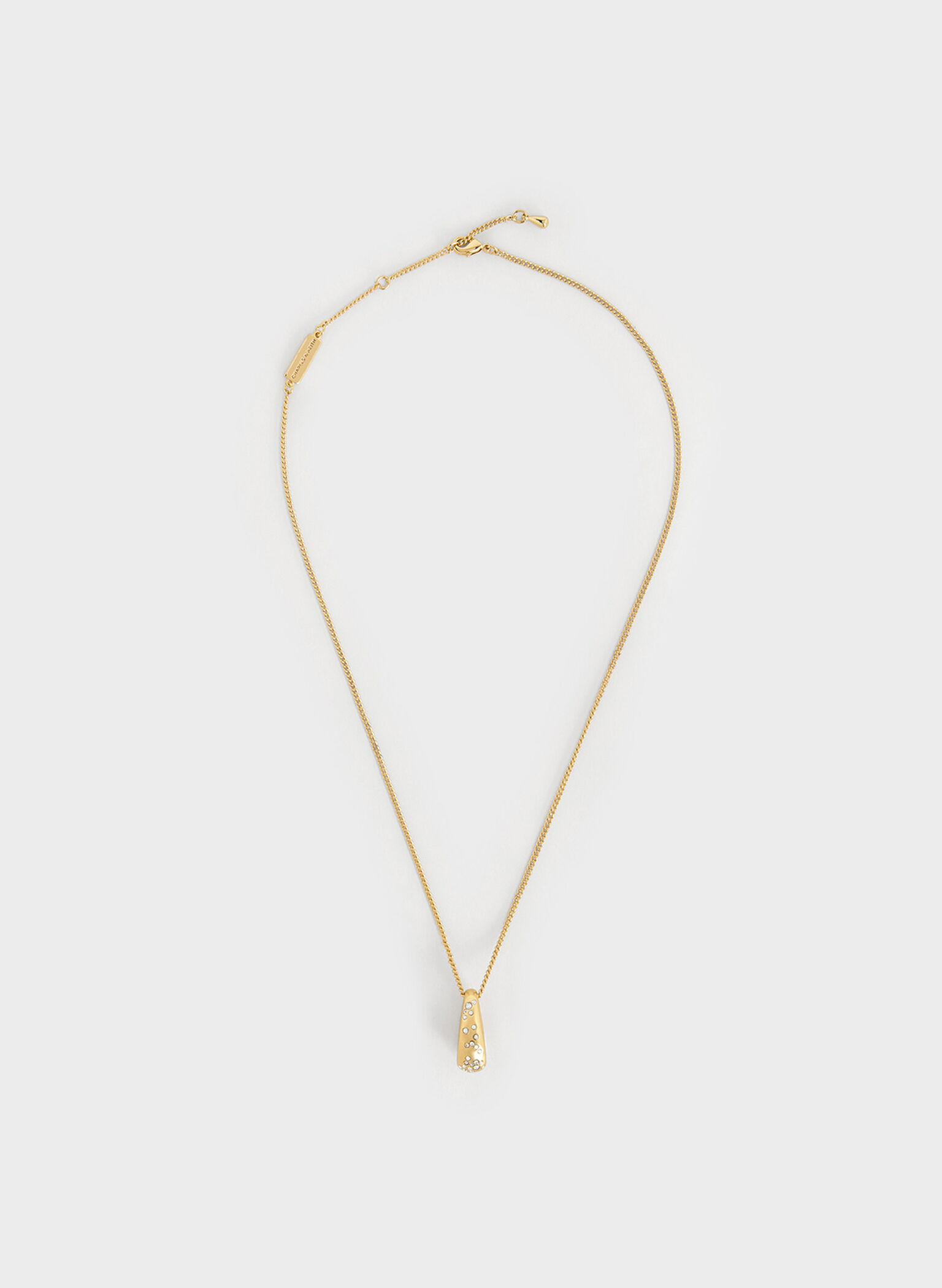 Reverie Crystal Teardrop Necklace, Gold, hi-res