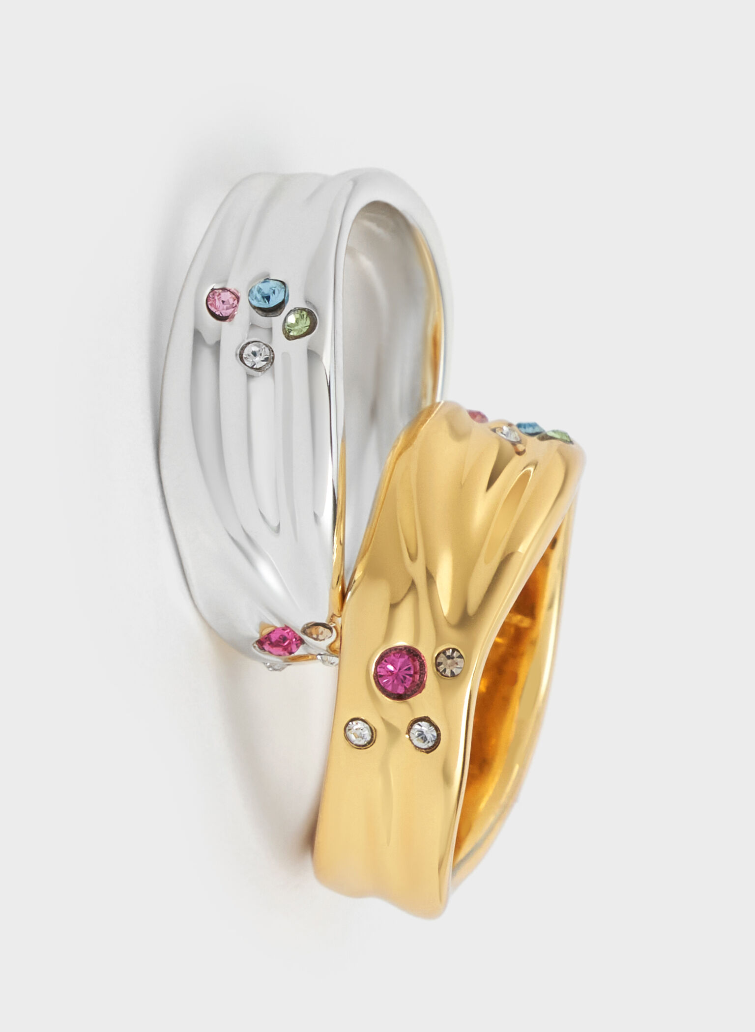 Orinda Crystal Sculptural Ring, Silver, hi-res