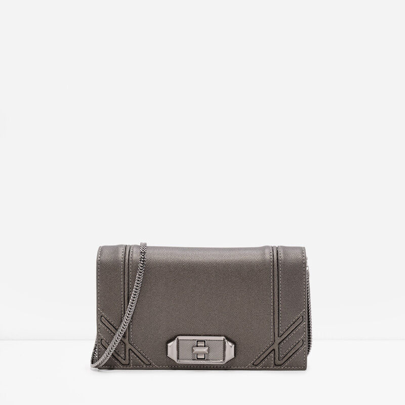 charles and keith pewter bag