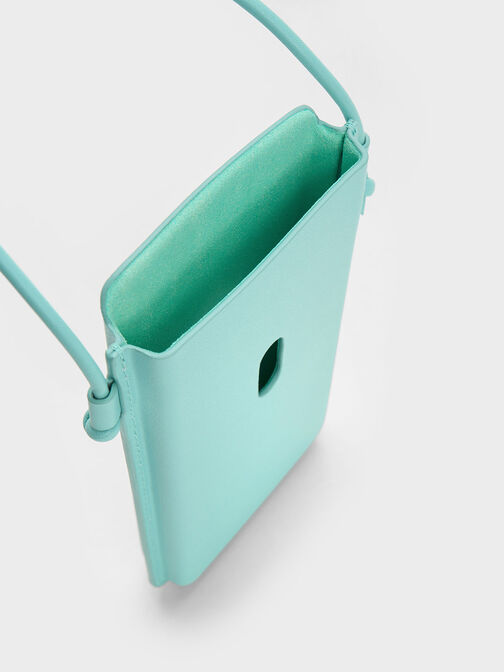 Camelia Phone Pouch, Turquoise, hi-res