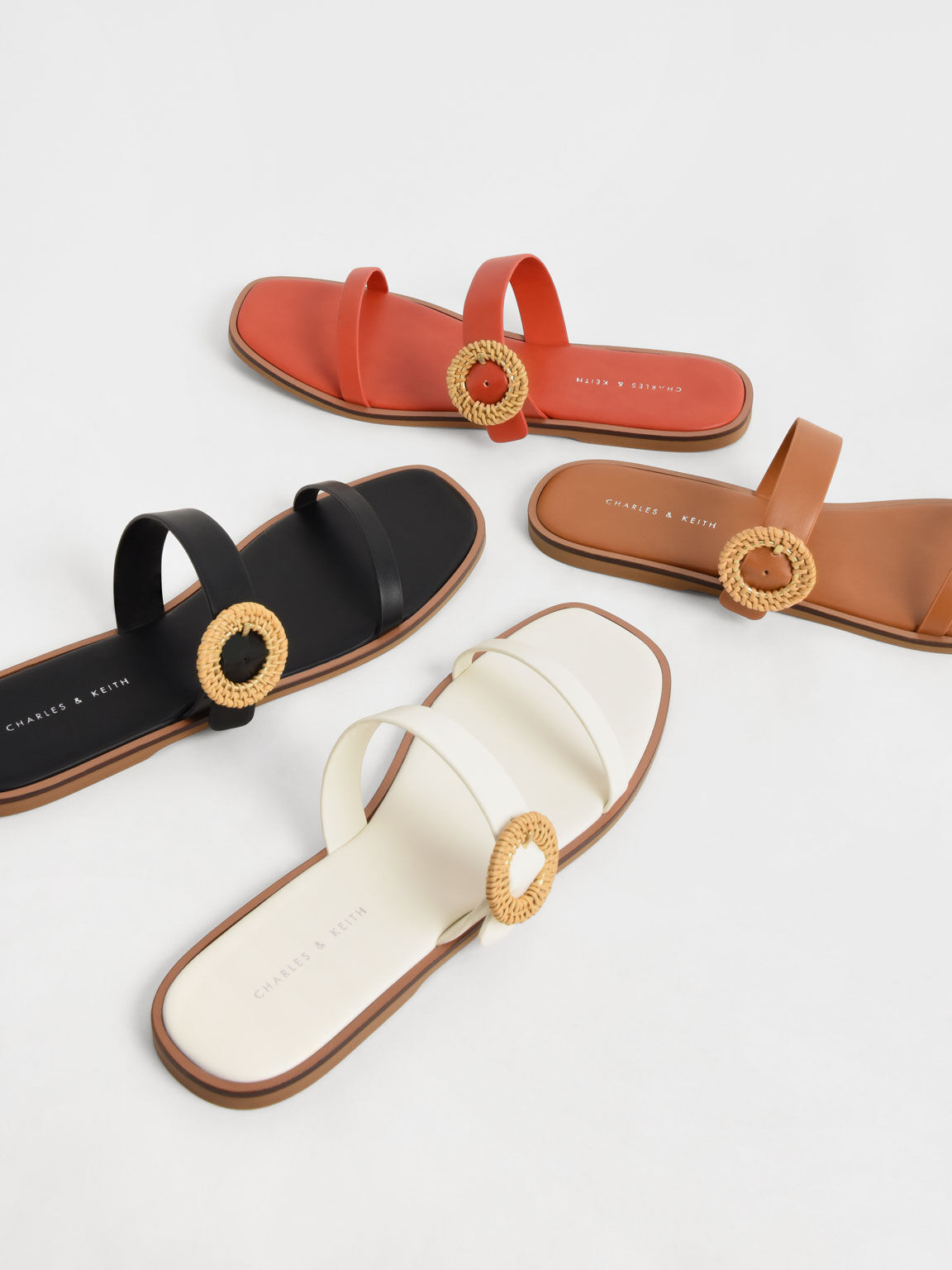 Sandalias tejidas con hebilla, Black, hi-res