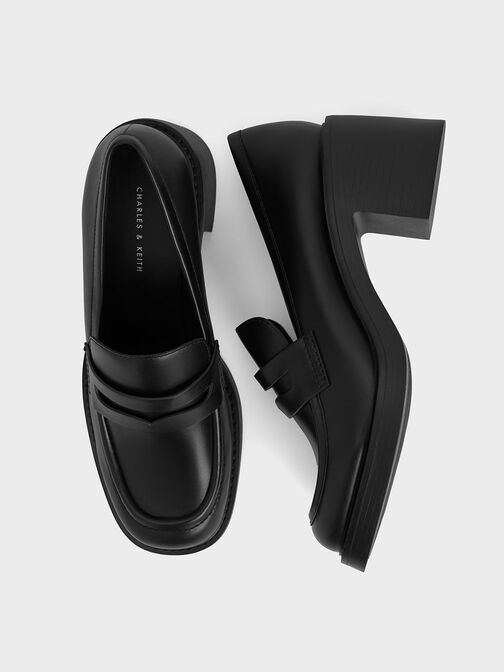 Hester Loafer Pumps, Black, hi-res