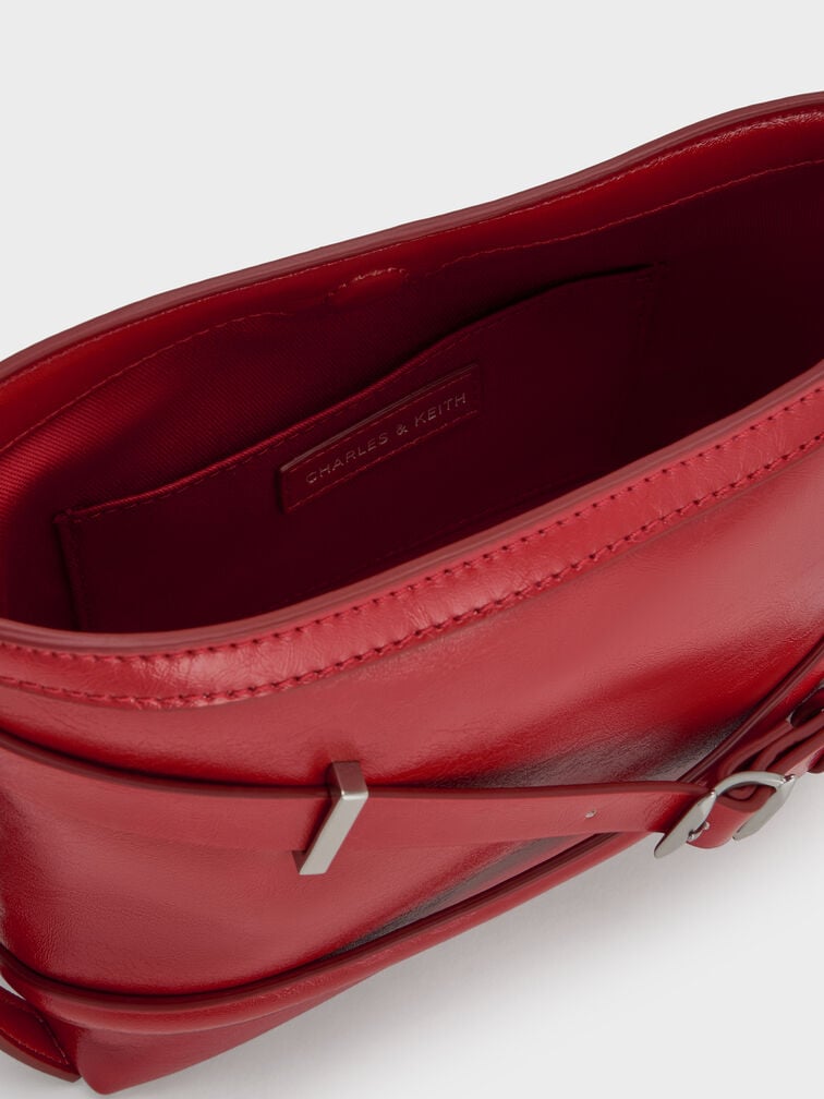 Bolsa transversal Bryna com alça de fivela, Vermelho Equestre, hi-res