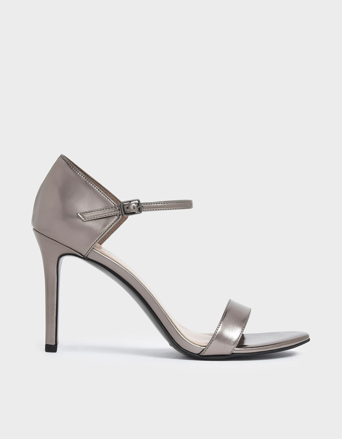 pewter metallic heels