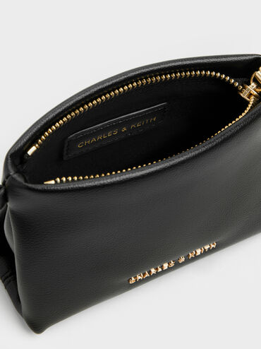 Zephyr Metallic-Accent Wristlet, Black, hi-res
