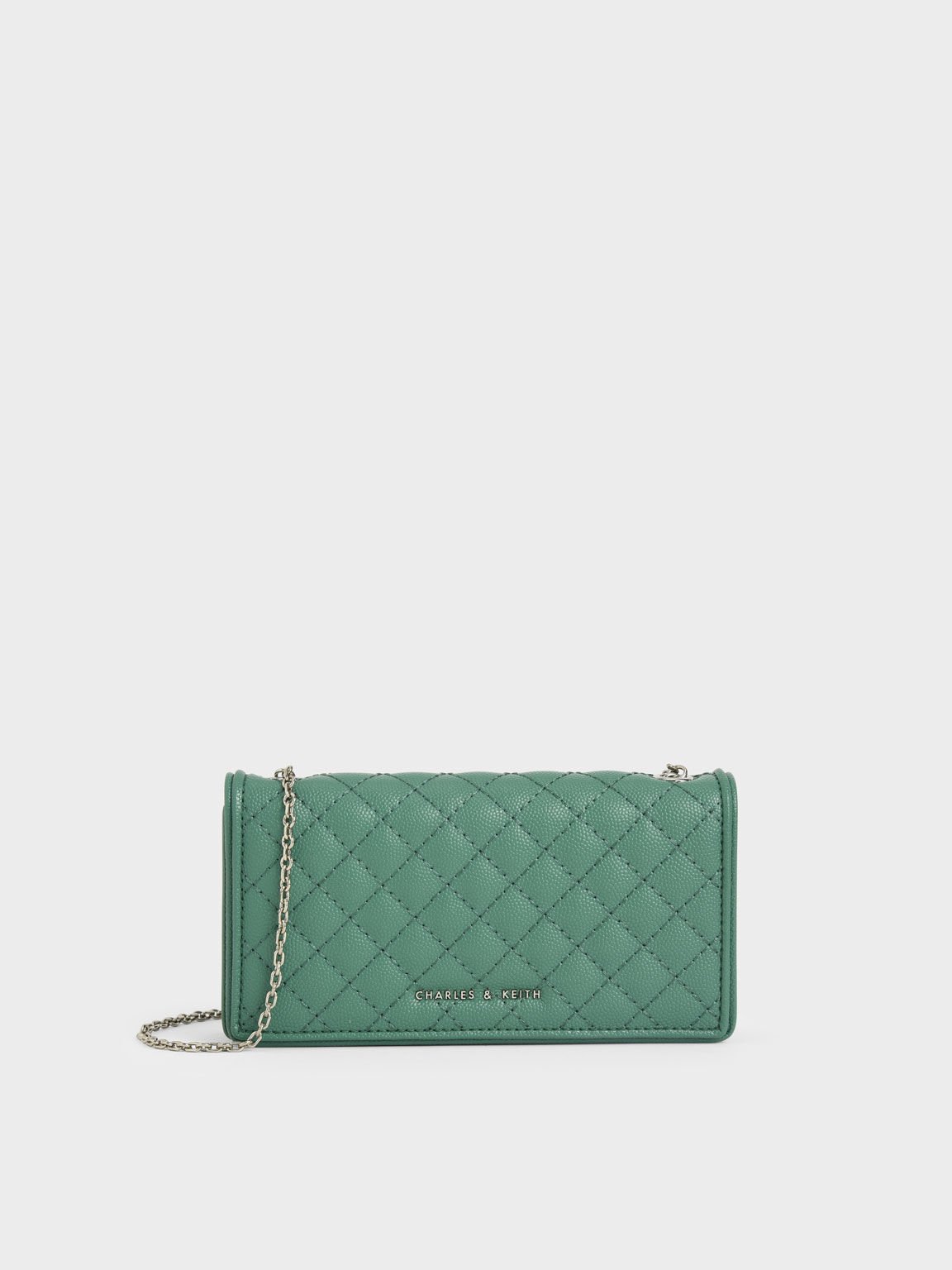 Quilted Pouch, Green, hi-res