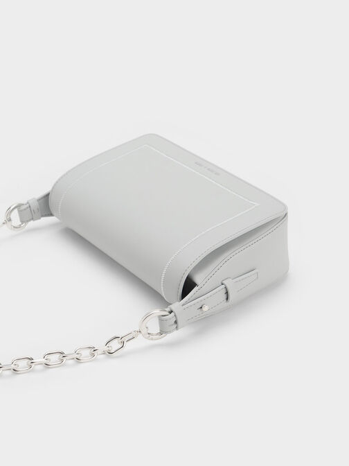 Astra Chain Handle Bag, Light Grey, hi-res