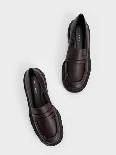 Classic Penny Loafers, Dark Brown, hi-res