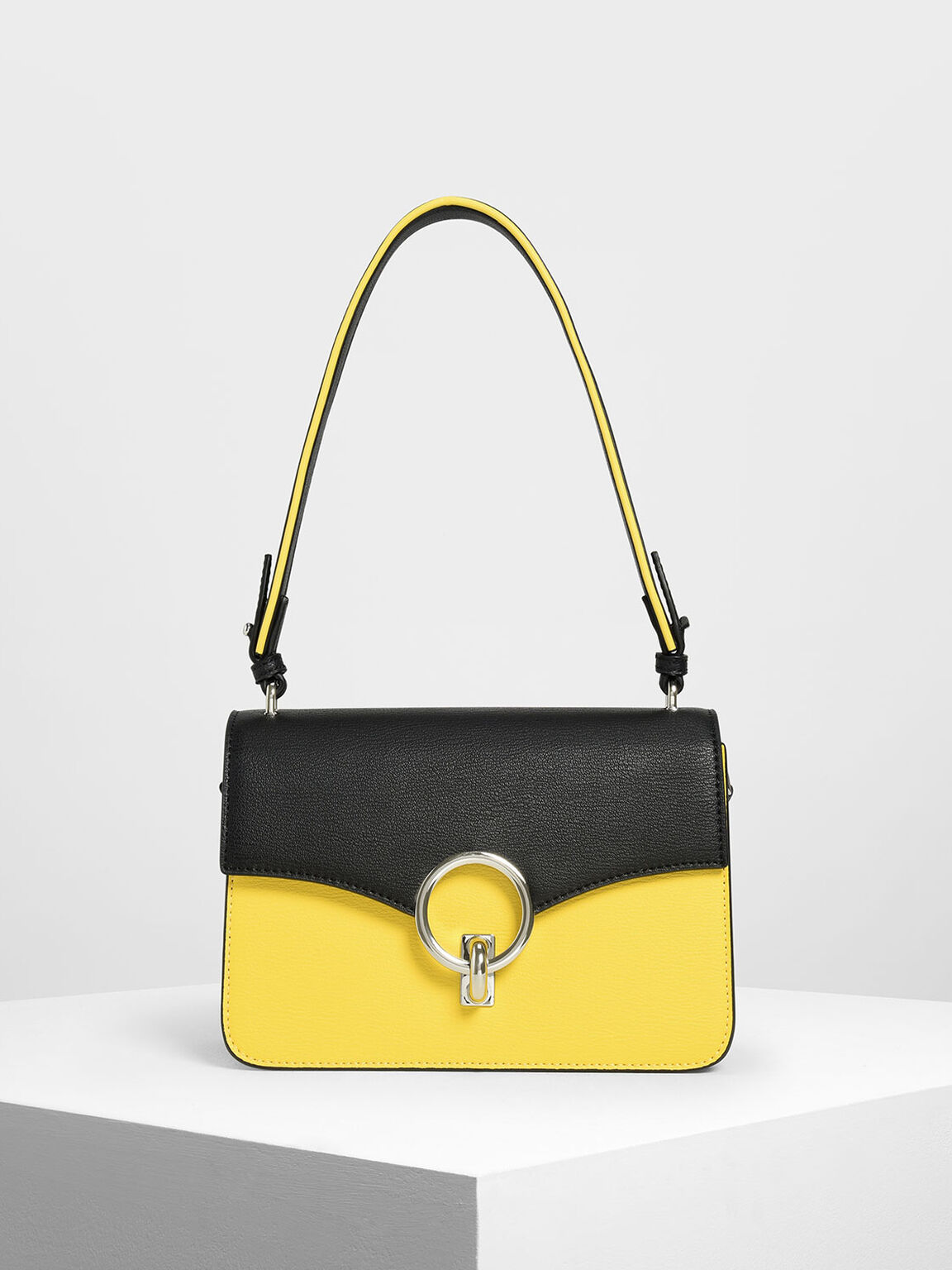 Yellow Chain Link Shoulder Bag Charles Keith Sg