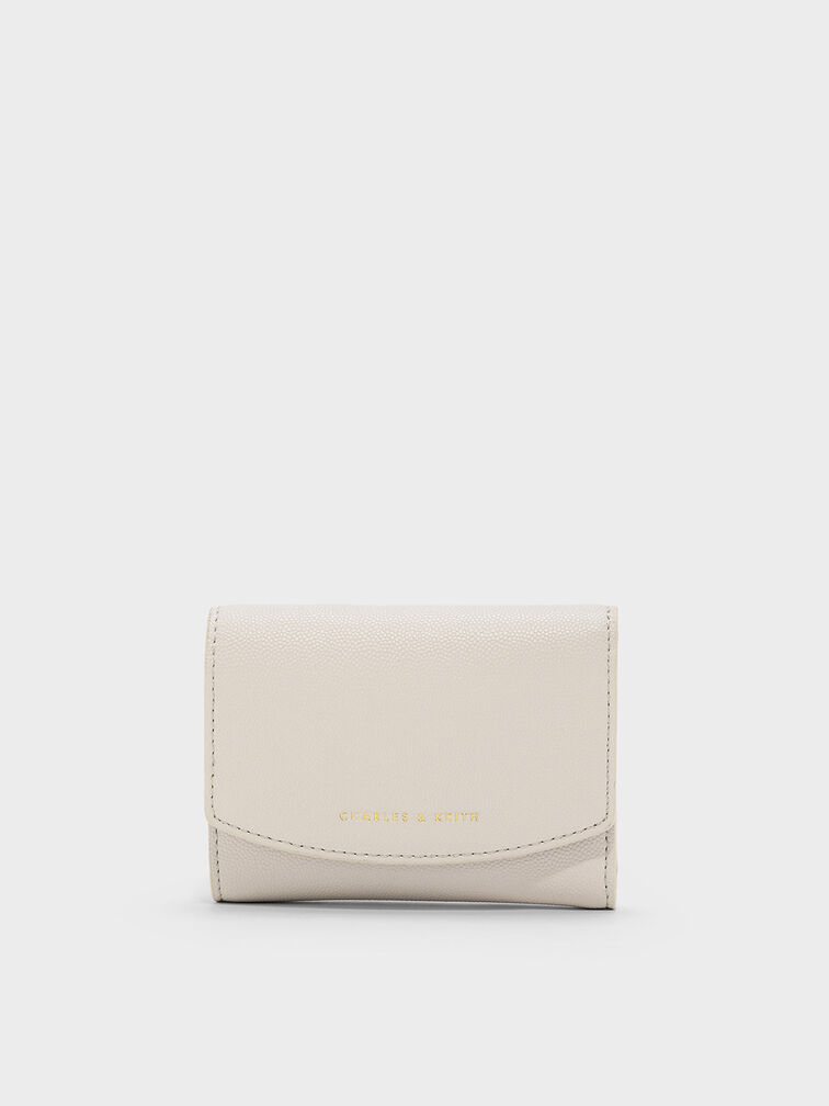 Ivory Mini Front Flap Wallet - CHARLES & KEITH SG