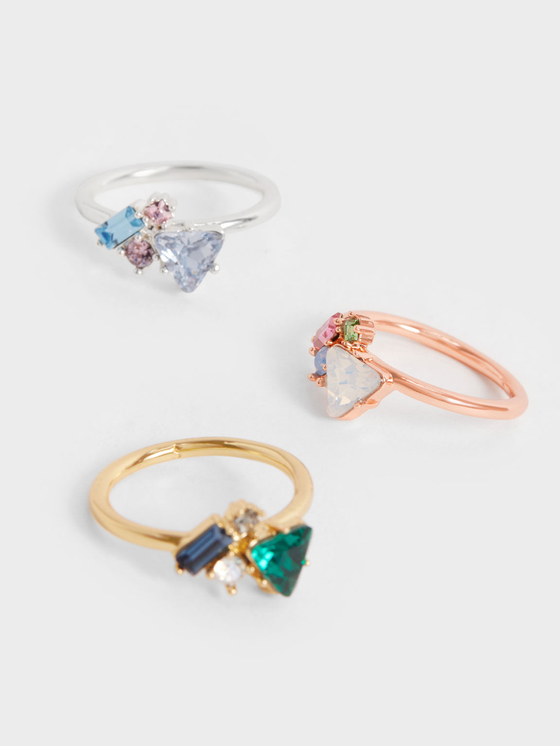 Crystal-Embellished Ring, Gold, hi-res