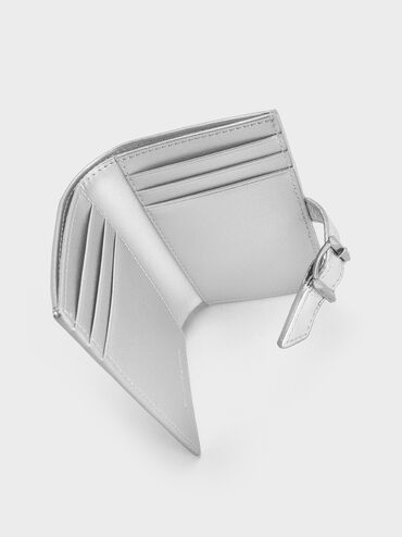 Cartera metalizada Bryna, Plateado, hi-res