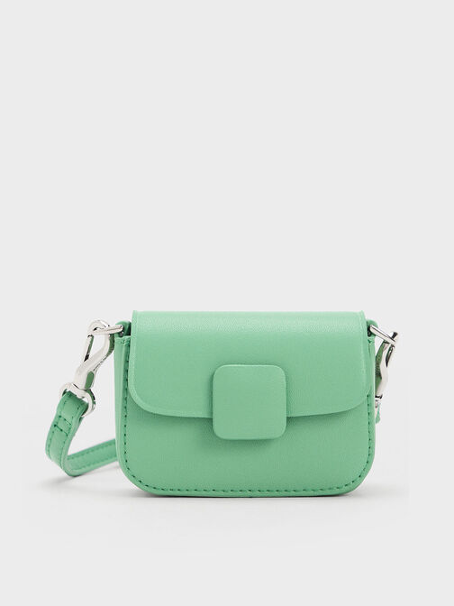 Micro Koa Square Push-Lock Bag, Green, hi-res