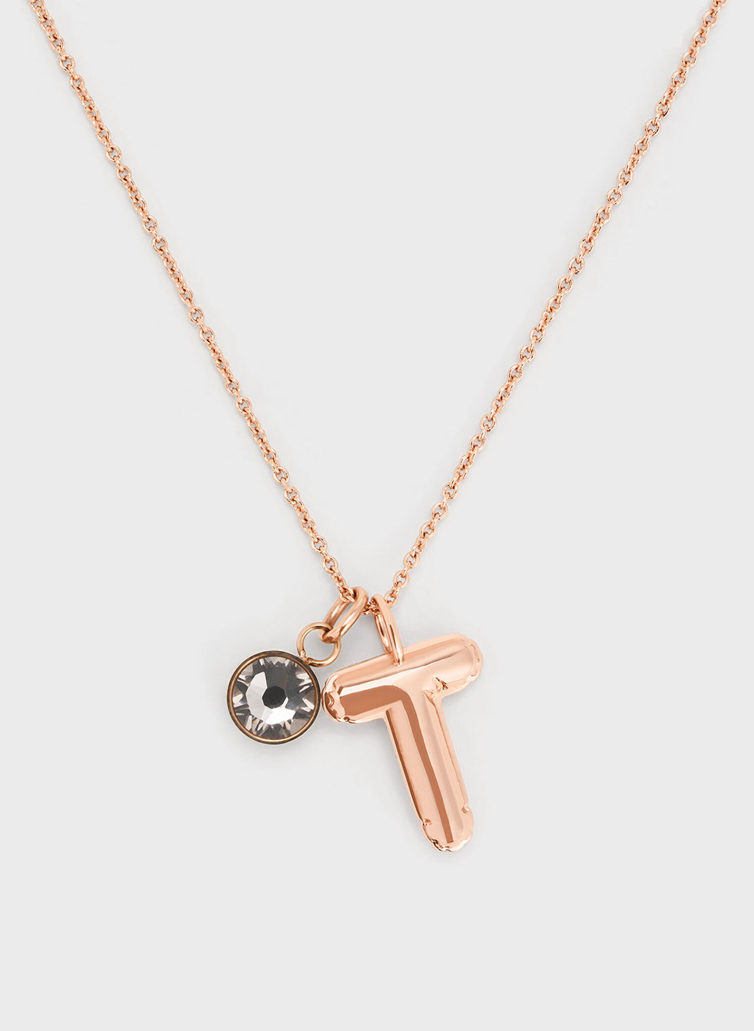 Dije con letra 'T', Oro rosa, hi-res