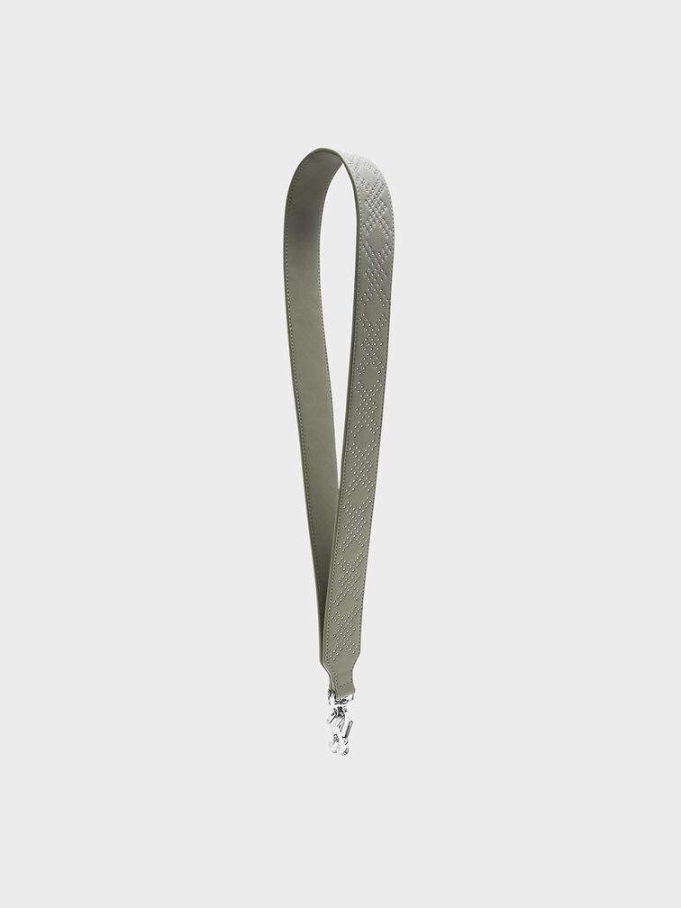 Double X Print Bag Strap, Sage Green, hi-res