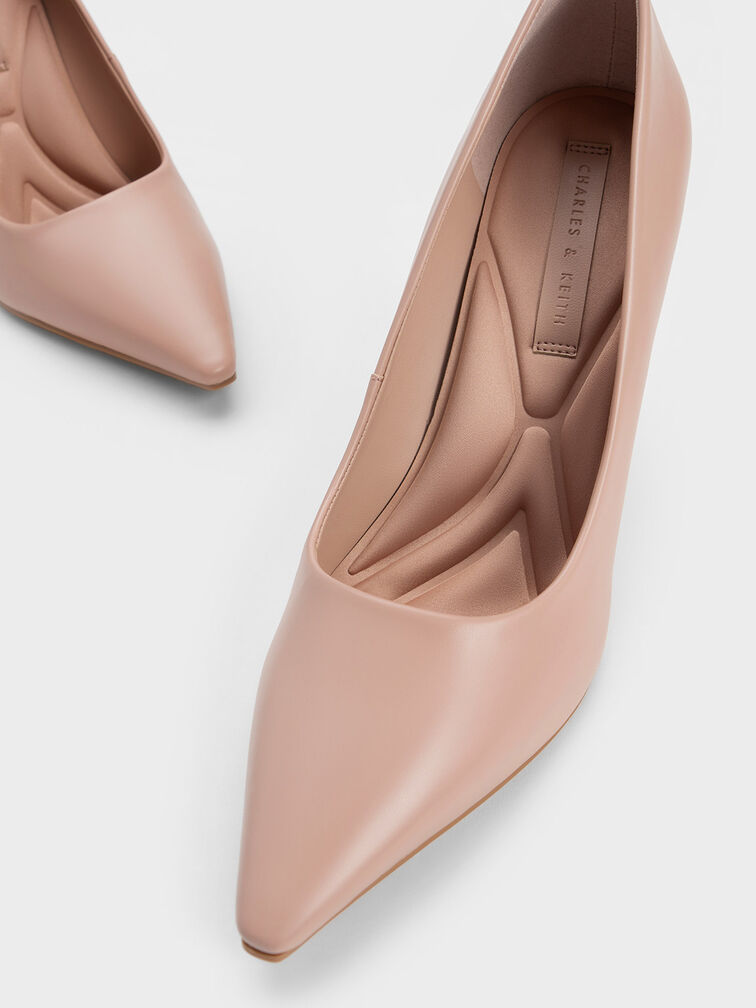 Emmy Pointed-Toe Stiletto Pumps - Nude