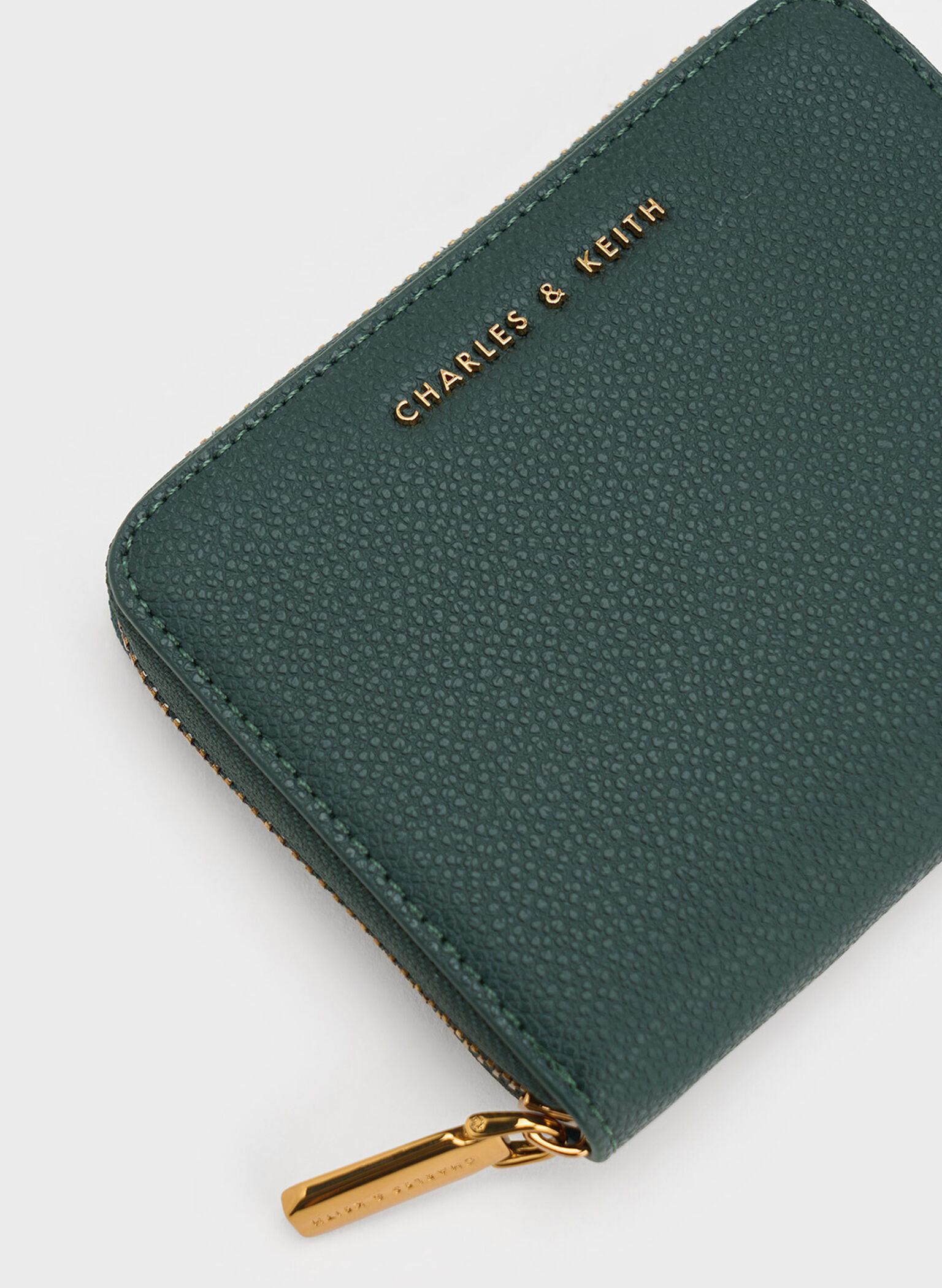 Dulcie Zip-Around Square Wallet, Green, hi-res