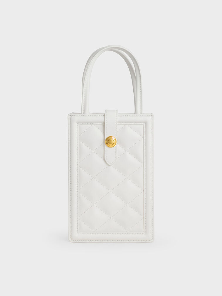 Este Belted Phone Pouch, White, hi-res