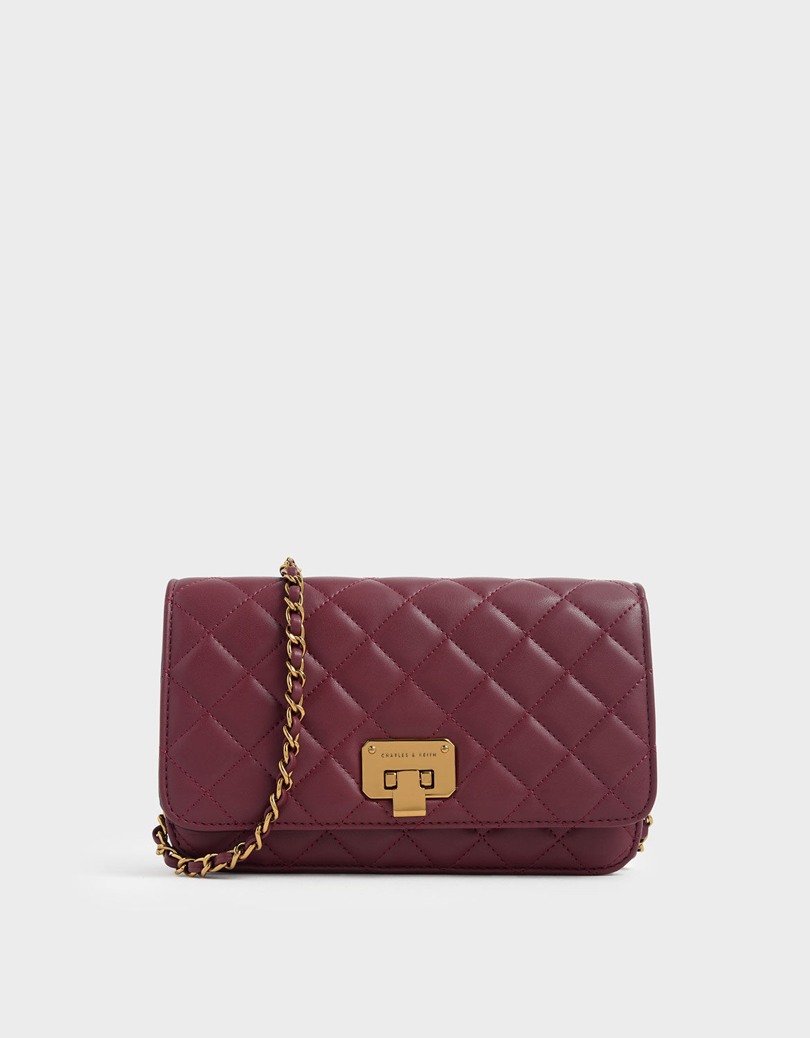 burgundy clutch