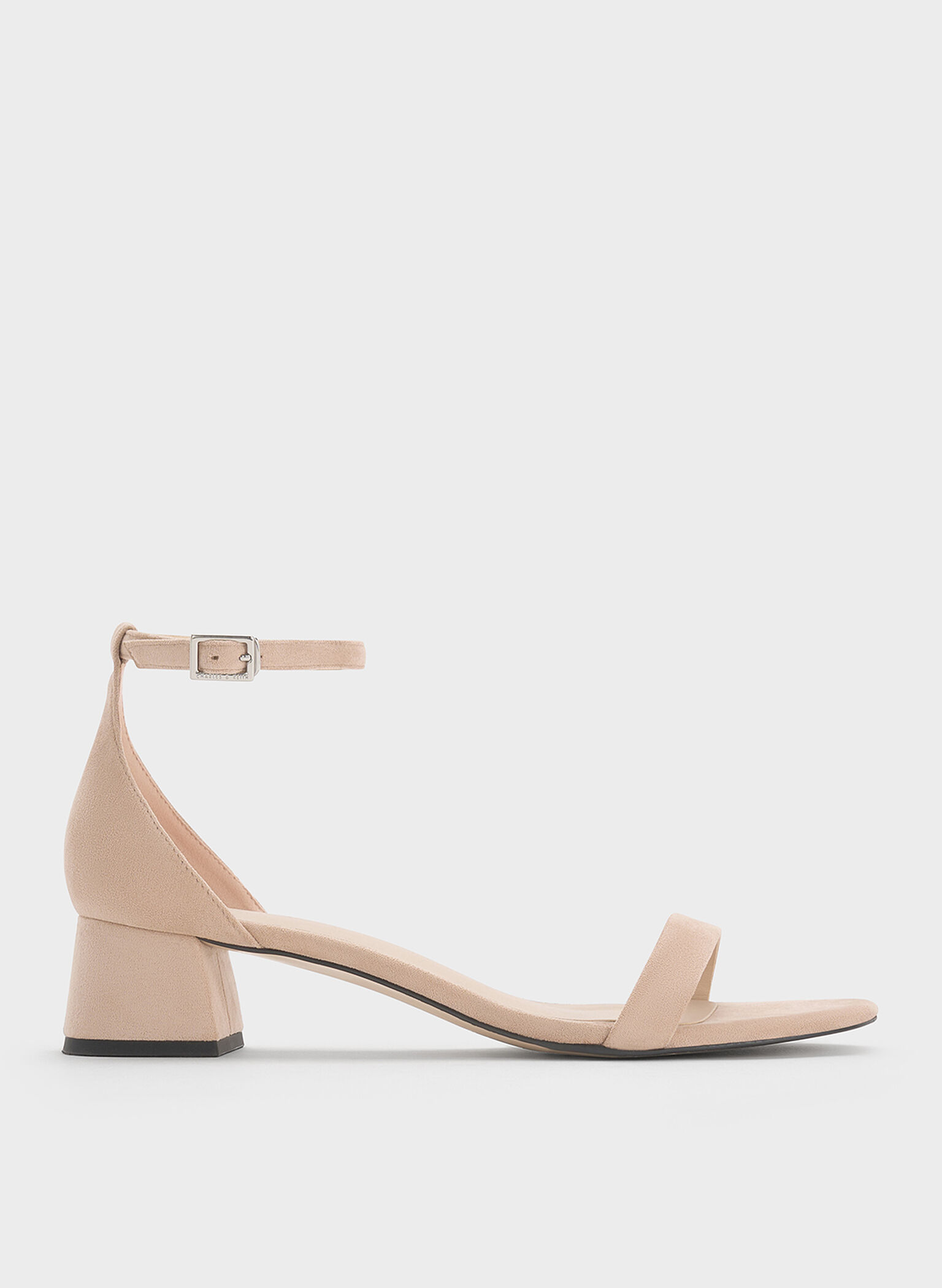 Faux Suede Block-Heel Ankle-Strap Sandals, Nude, hi-res