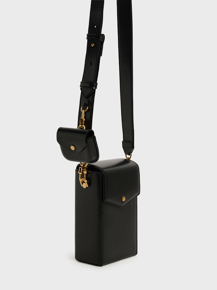 Black Multi-Pouch Crossbody Bag - CHARLES & KEITH VN