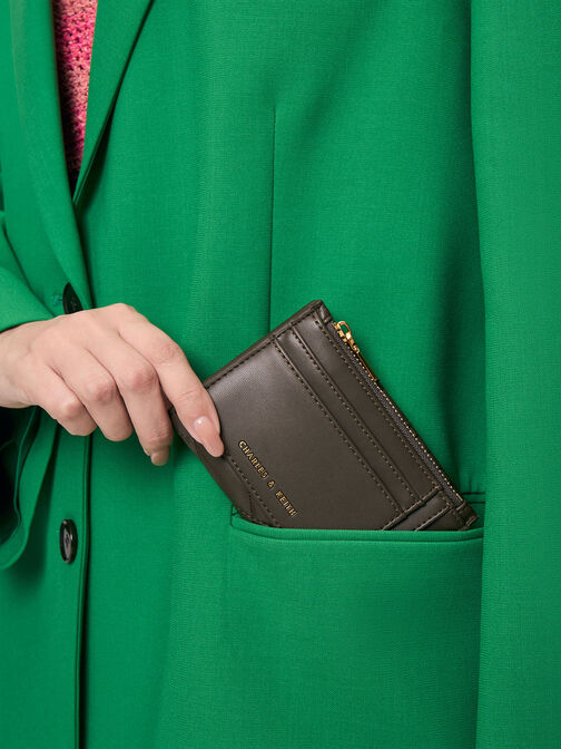 Lillie Quilted Mini Wallet, Dark Moss, hi-res