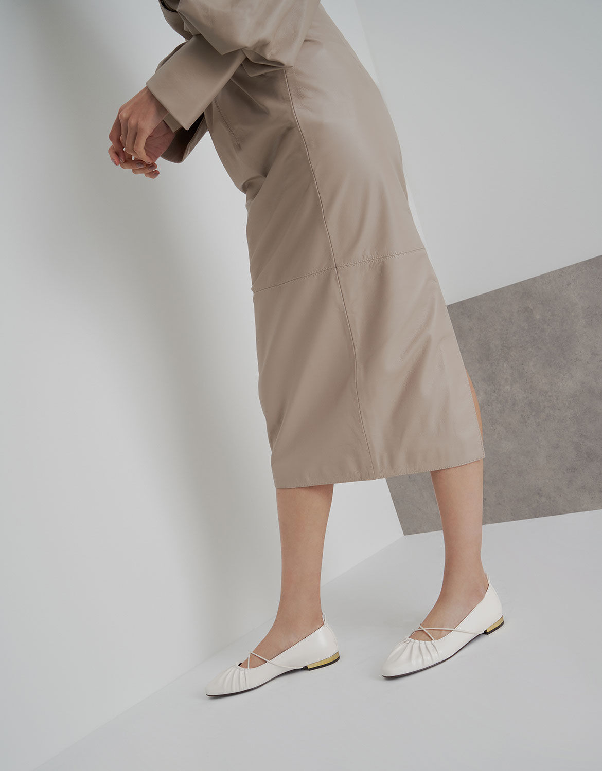 criss cross ballerina flats