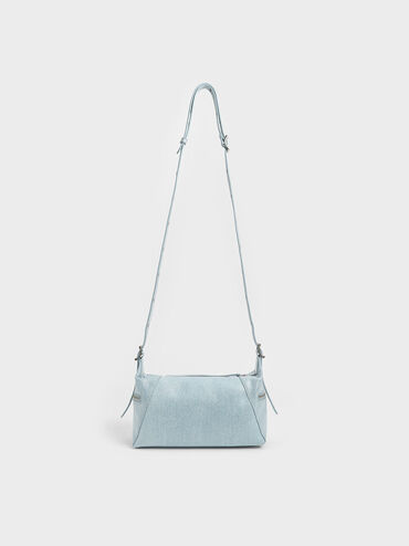 Xylia Denim Shoulder Bag, Denim Blue, hi-res